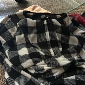Black and white plaid onesie